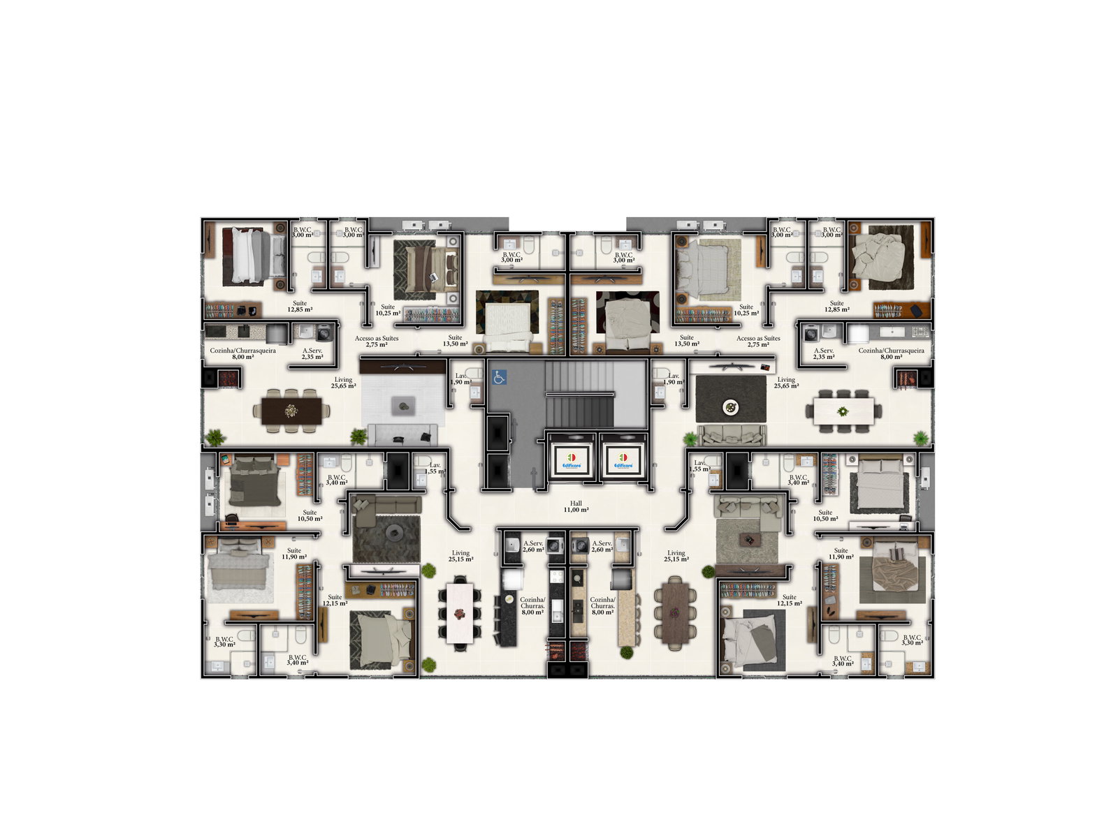 Planta 1 de Giusta Residenza