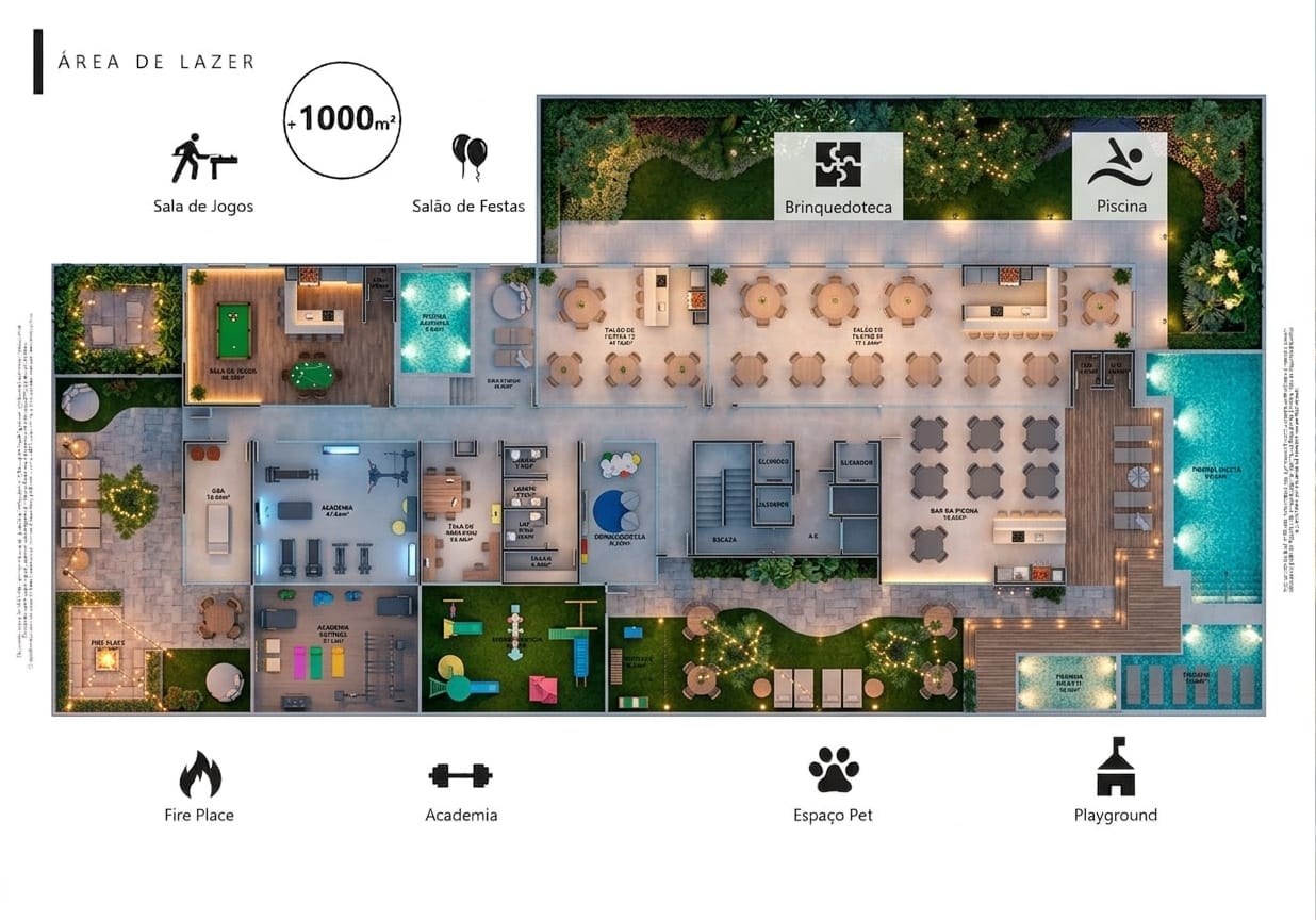 Planta Área de Lazer do Imperador