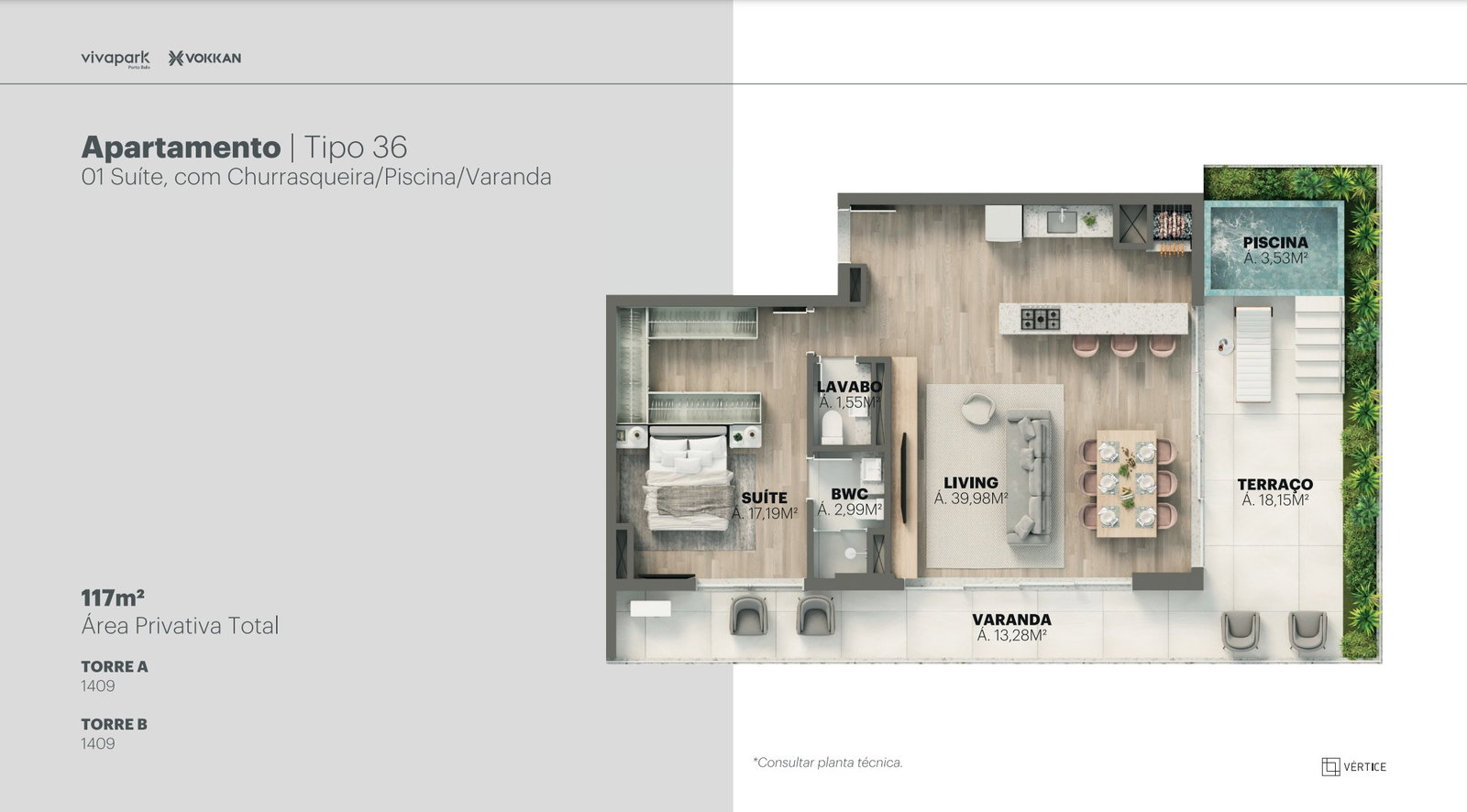 Planta 30 de Edifício Vértice