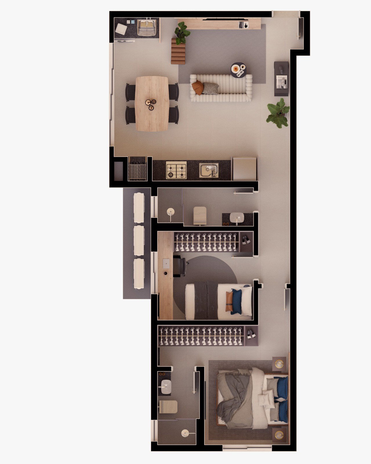 Planta 1 de Residencial Vêneto