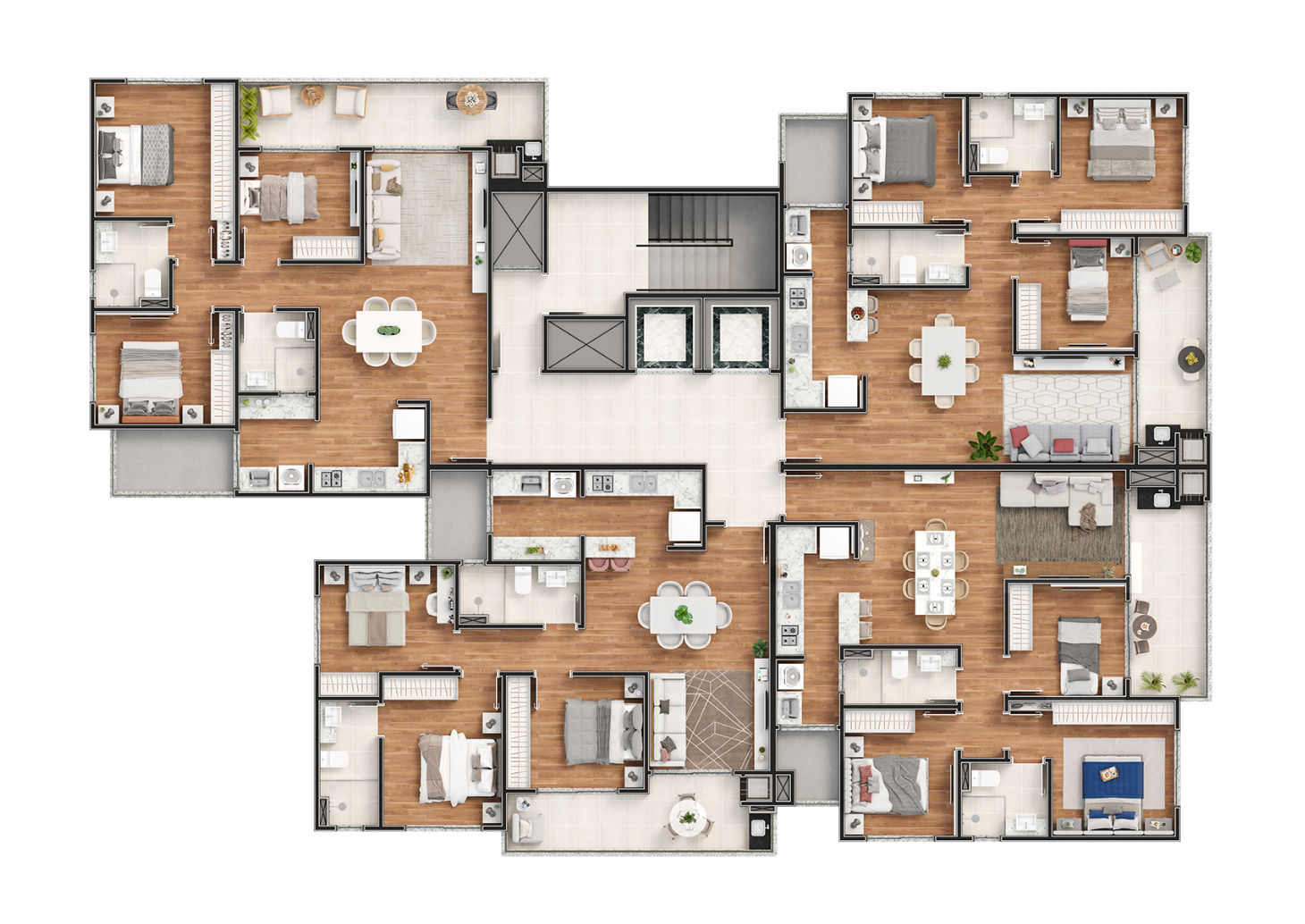 Planta 1 de Residencial Barra Beach