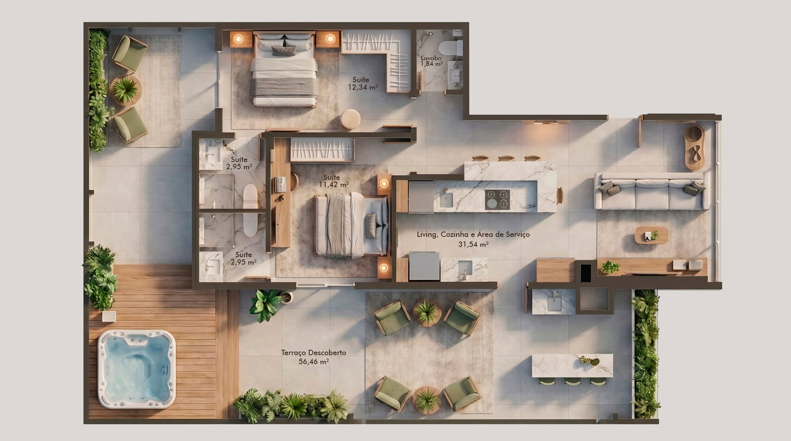 Planta 1 de Mahalo Residence