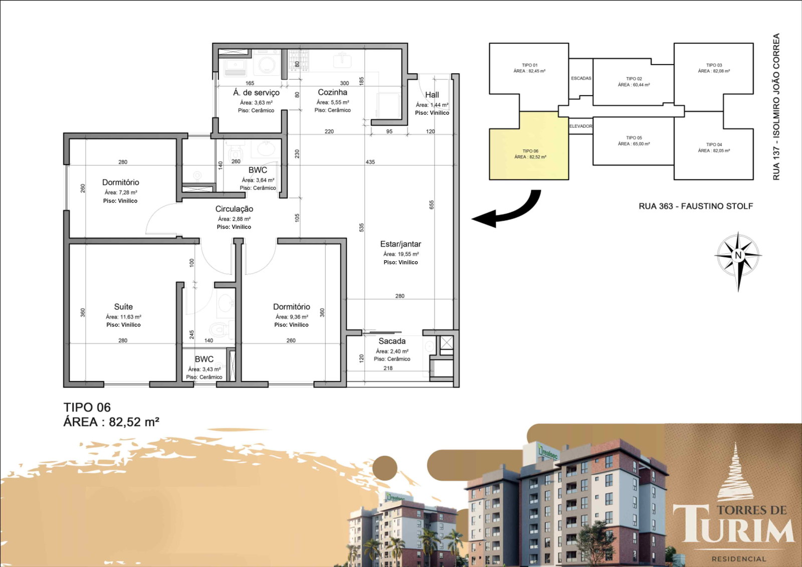 Planta 8 de Torres de Turim - Torre B
