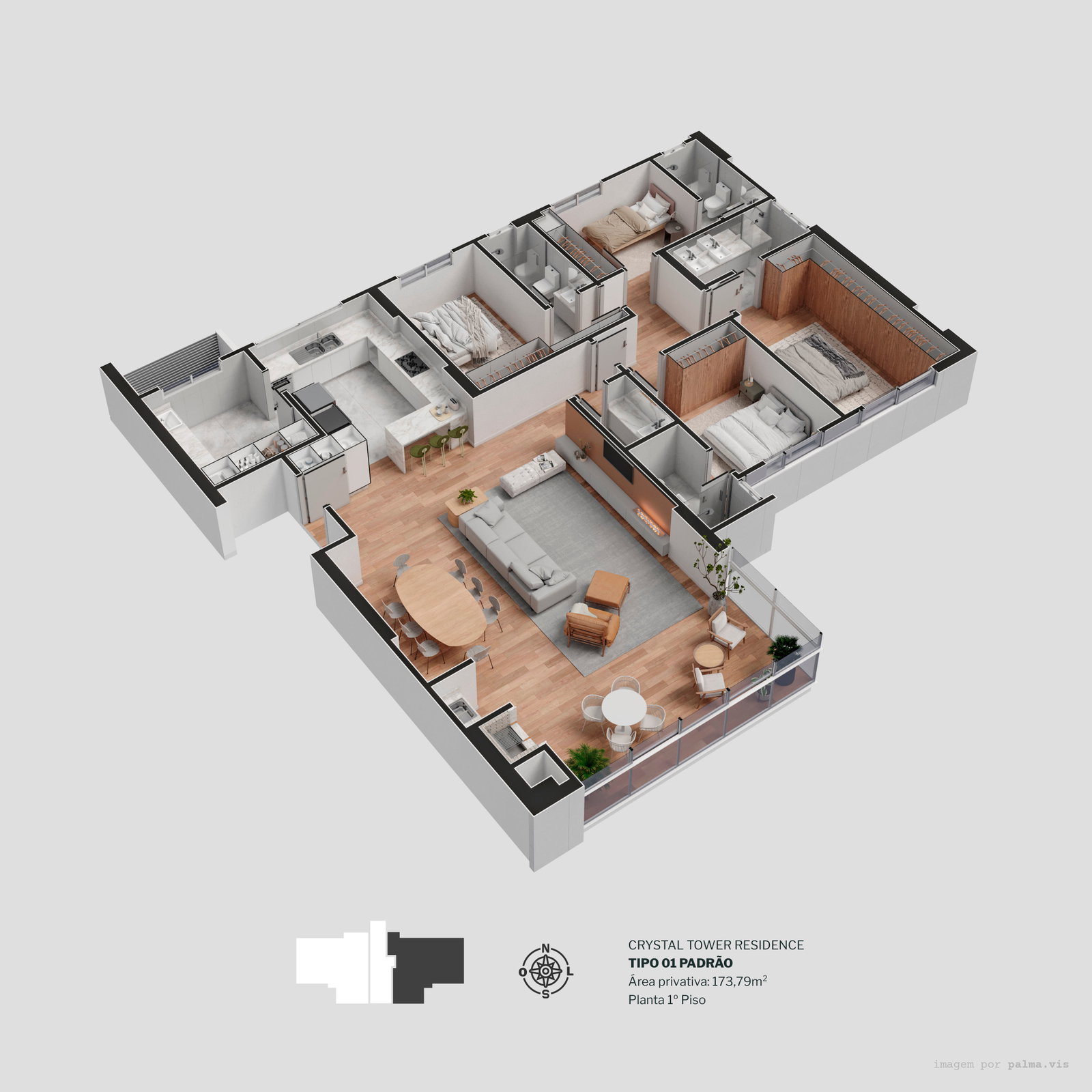 Planta 12 de Diamond Crystal Tower
