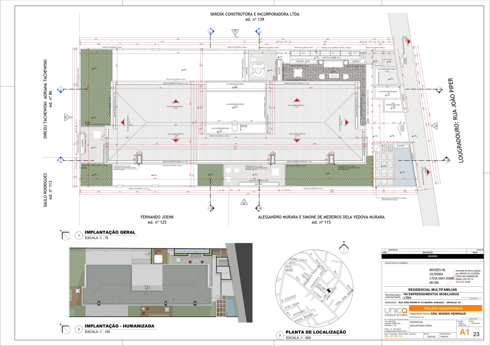 Planta Implantação Geral do Edifício Leffel