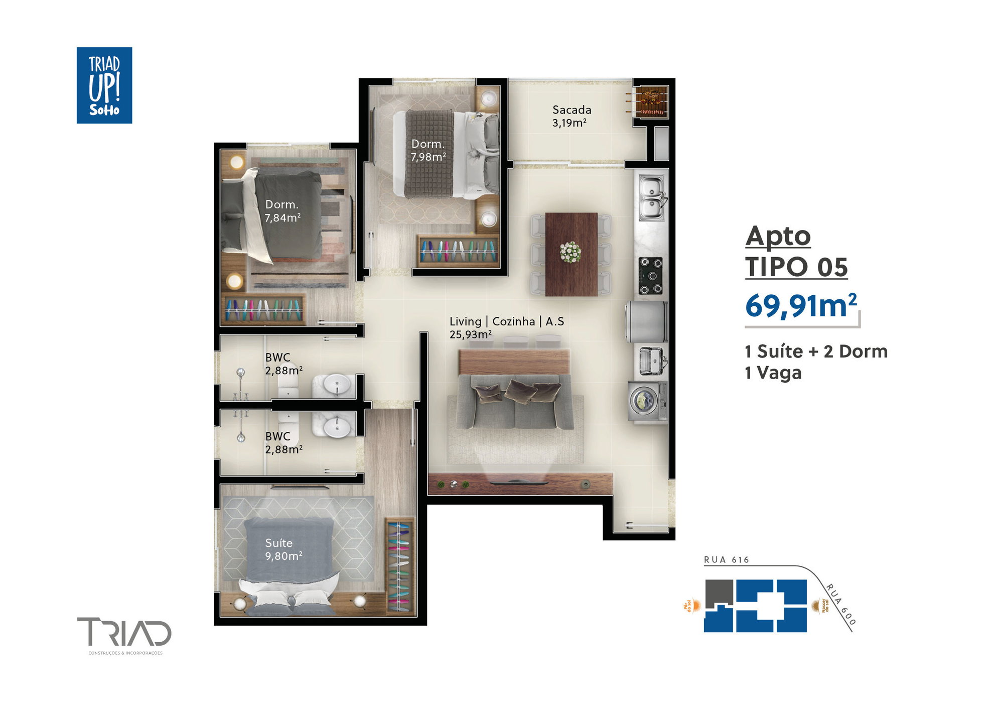 Planta 3 de Triad Up! SoHo