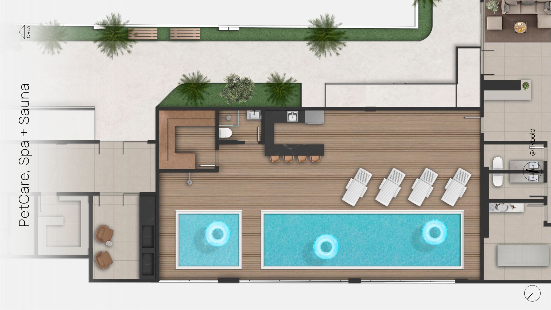 Planta Lazer · PetCare, Spa + Sauna do High Line