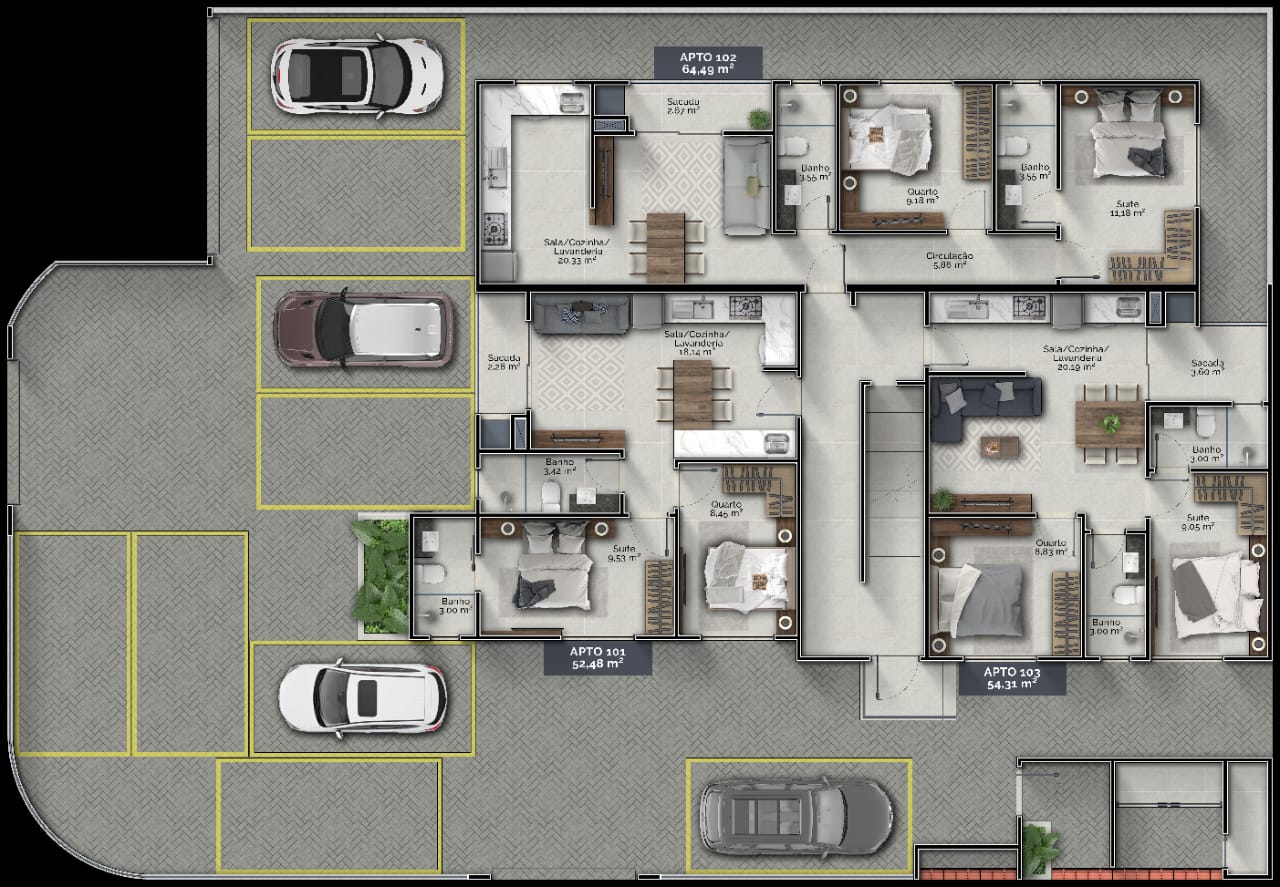 Planta 1 de Residencial Bem-te-vi