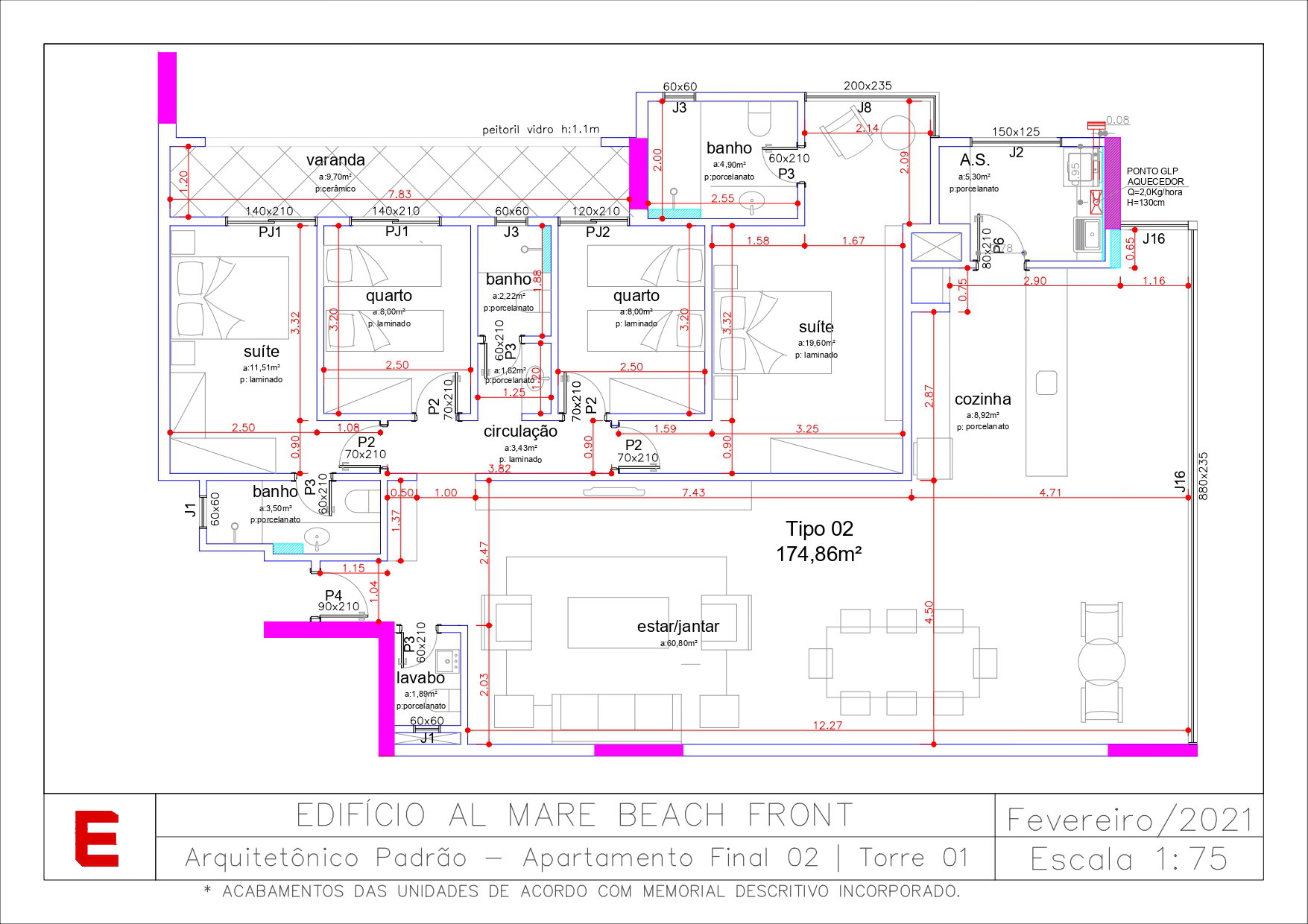 Planta 7 de Al Mare Beach Front - Fase 1