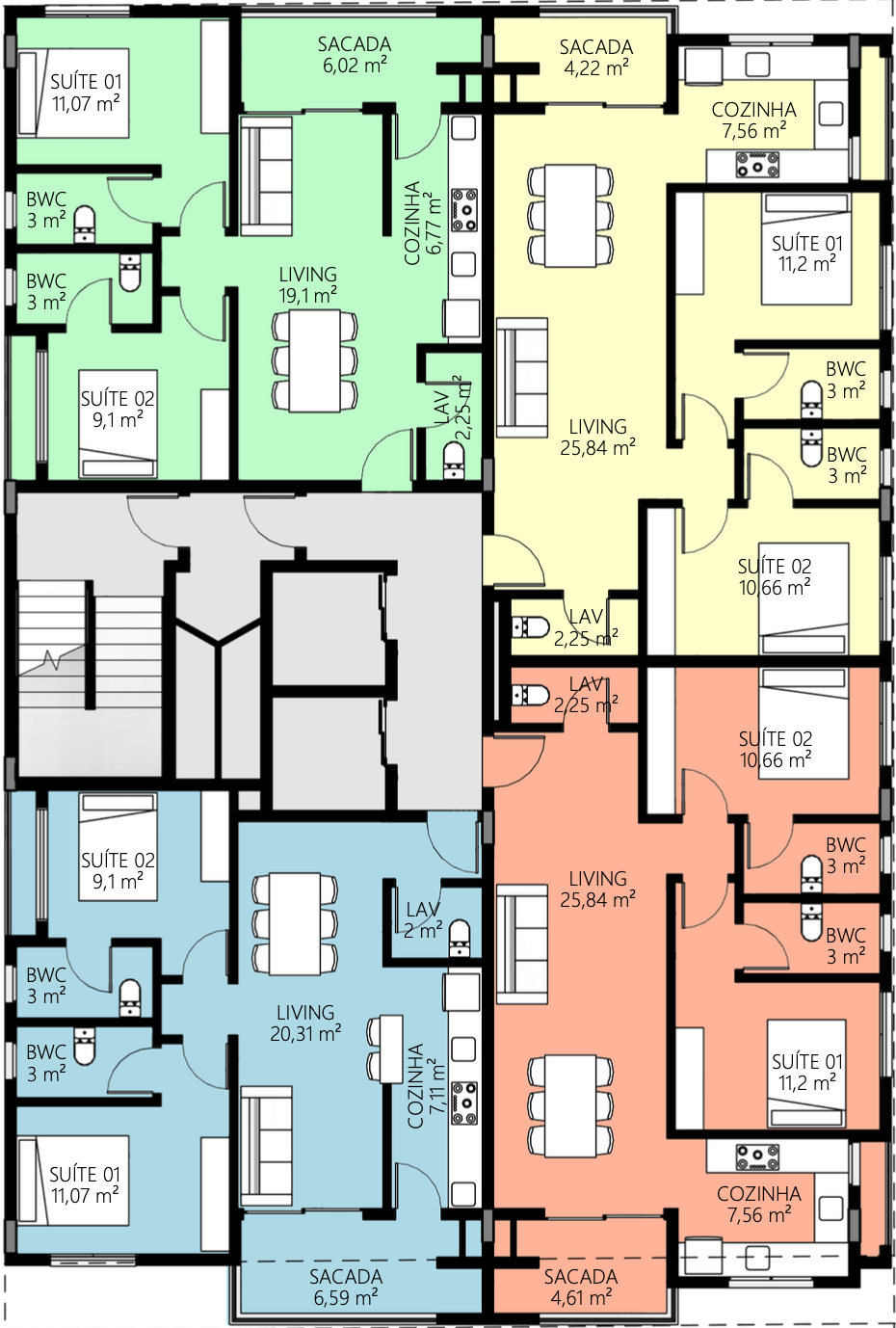 Planta 1 de Fikus Residence