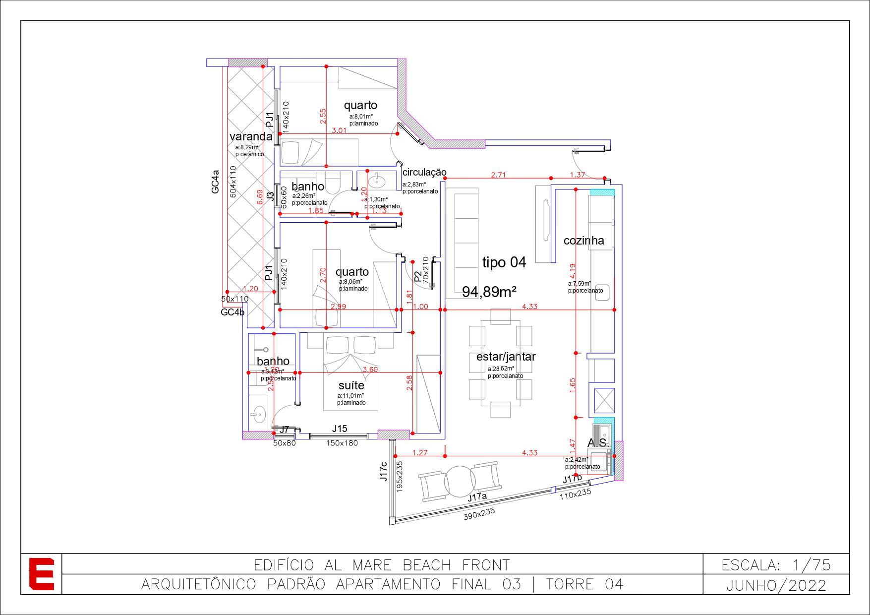 Planta 4 de Al Mare Beach Front - Fase 1