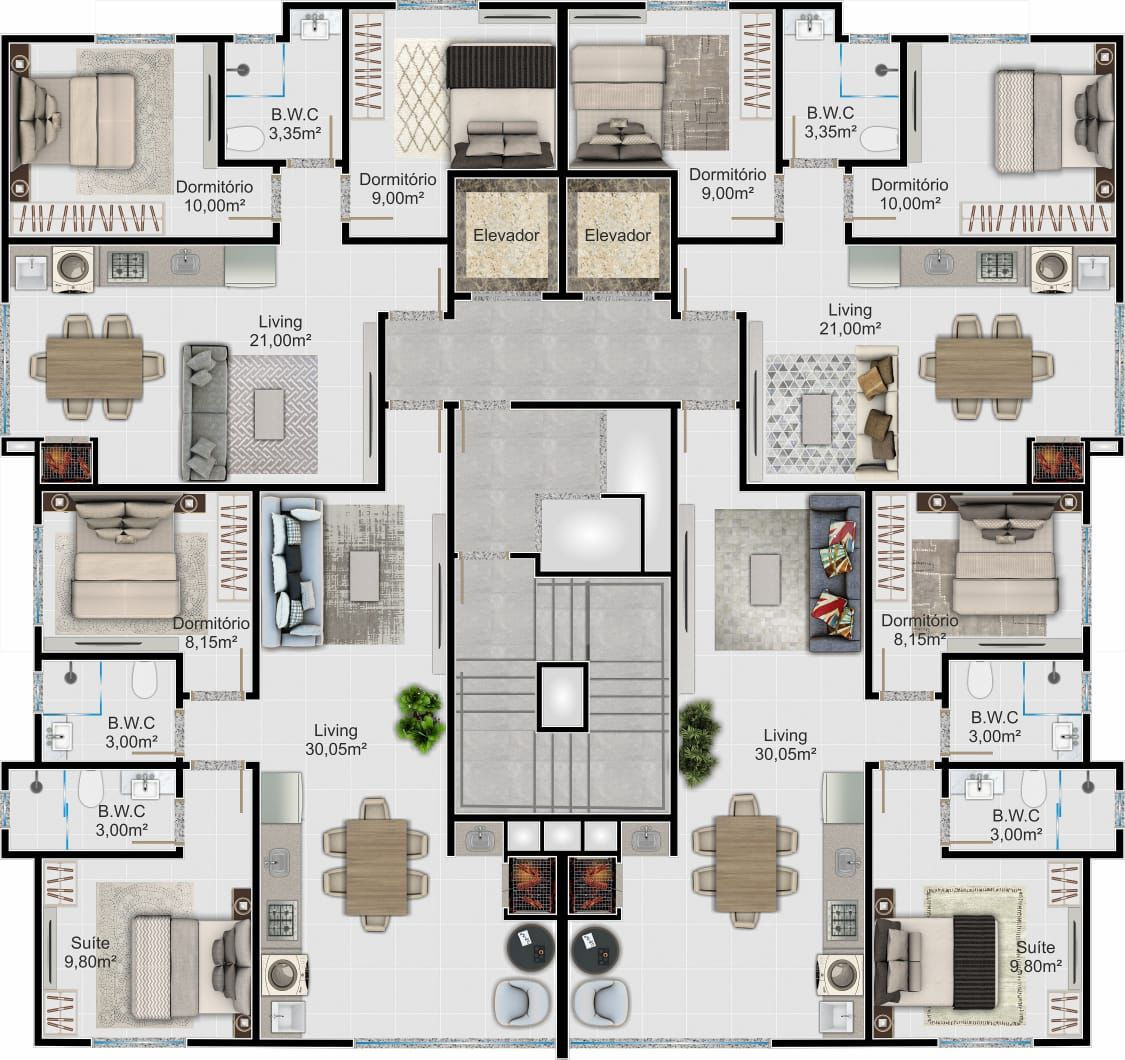 Planta 1 de Monte Horebe Residence