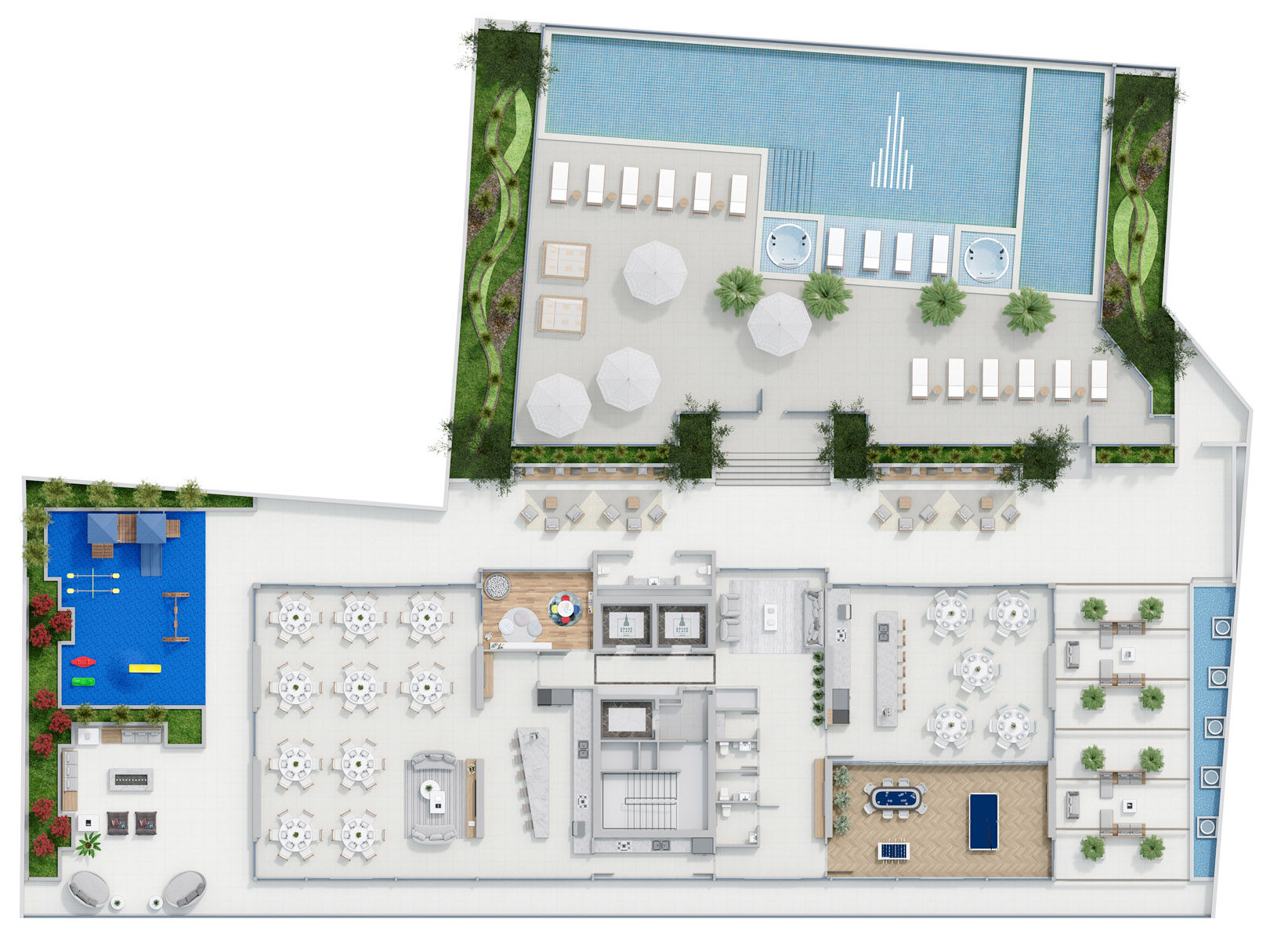 Planta Lazer · Rooftop do Grand Place Tower