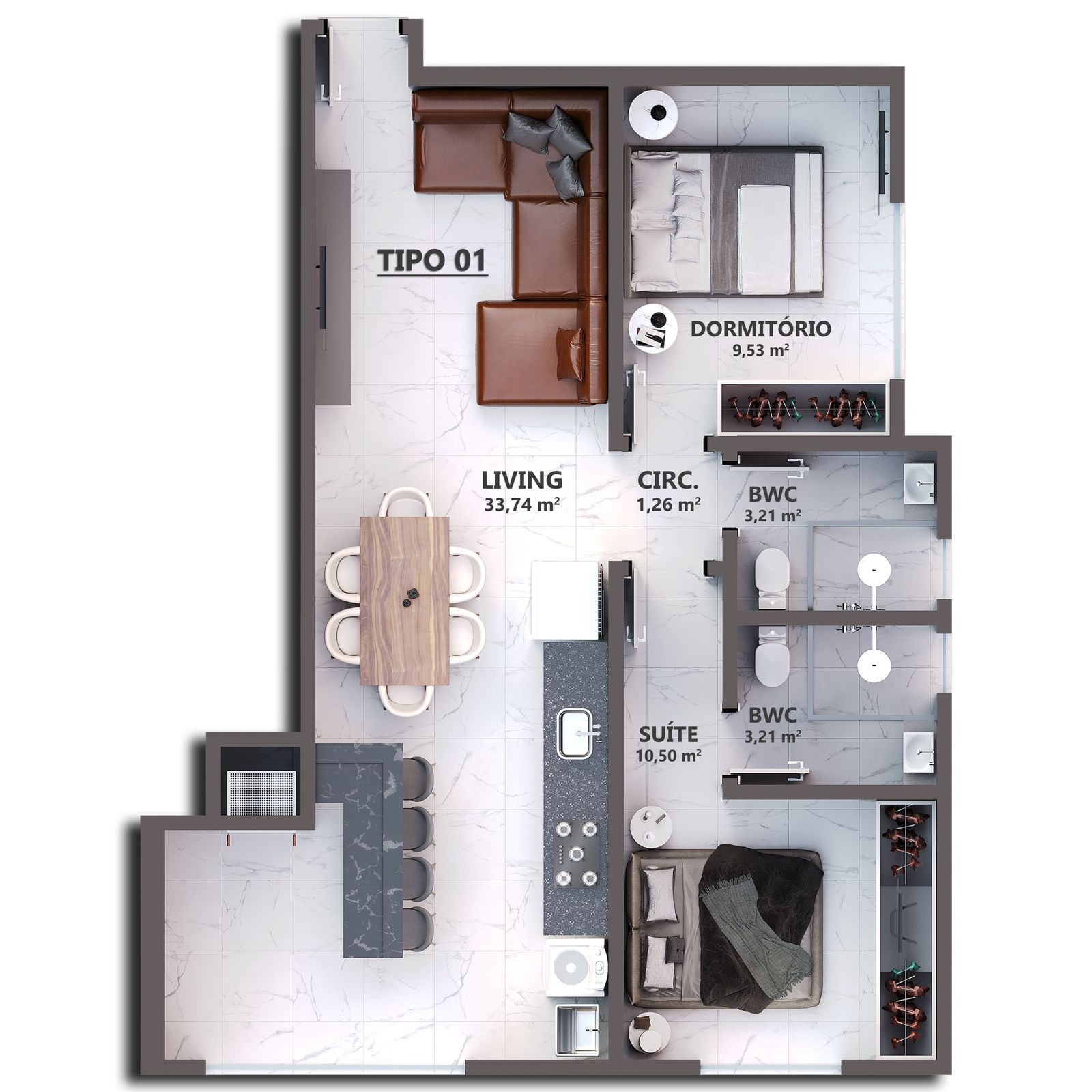 Planta 3 de Zion Residence