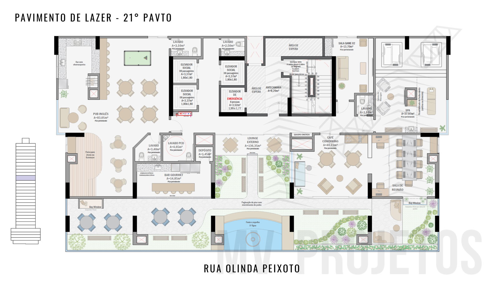 Planta 1 de Bay Window Residence