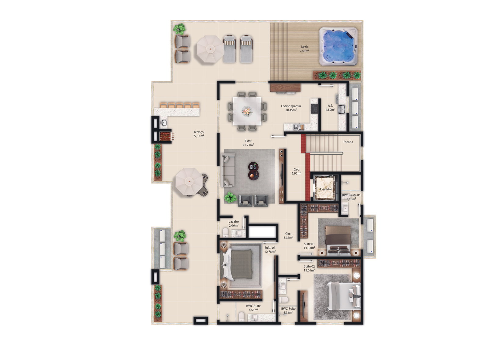Planta 1 de Sapphire Residence