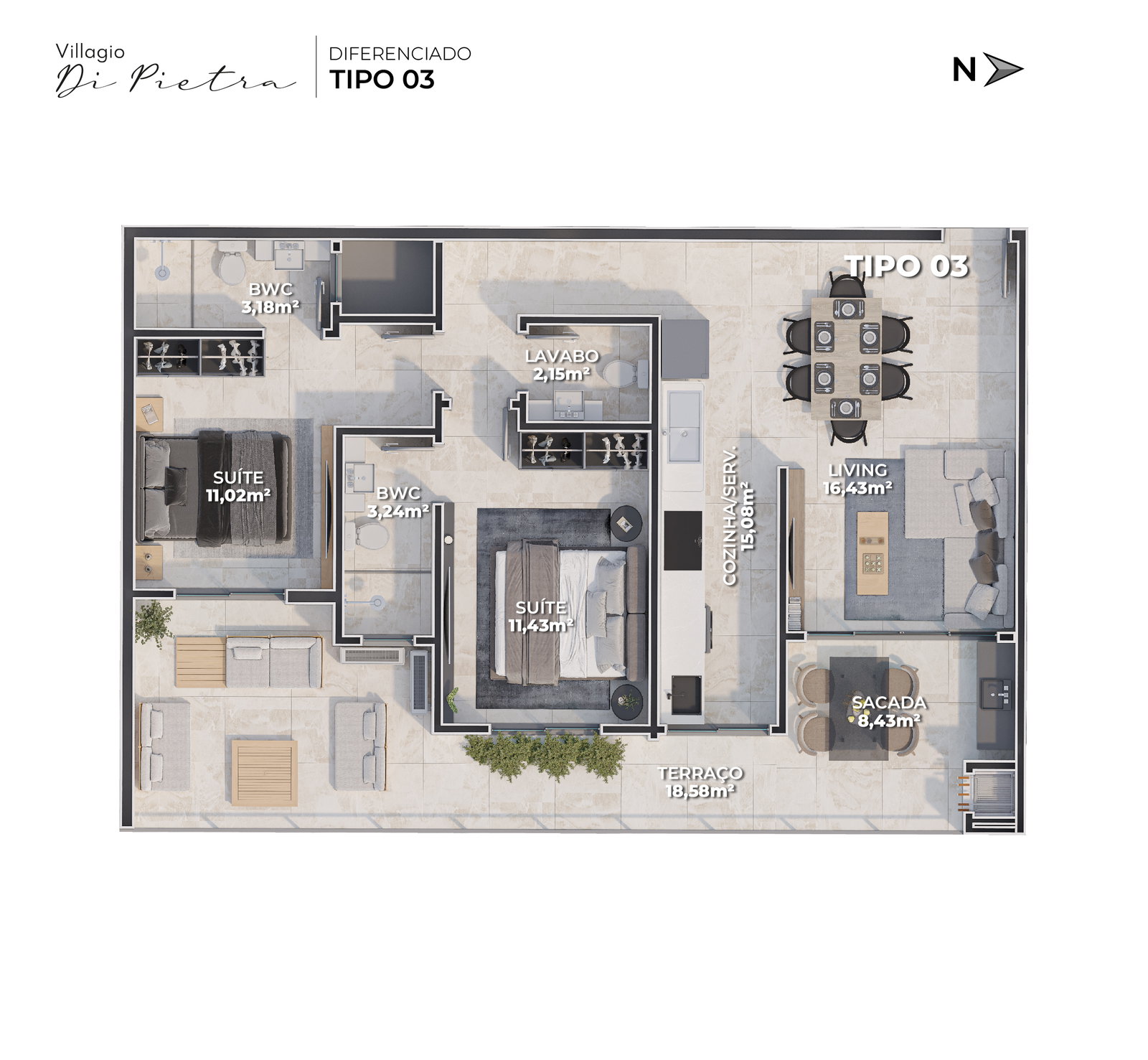 Planta 5 de Villaggio Di Pietra