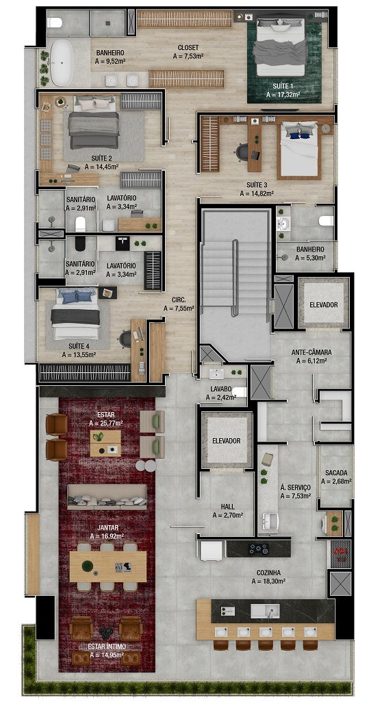 Planta 1 de Unique Residences