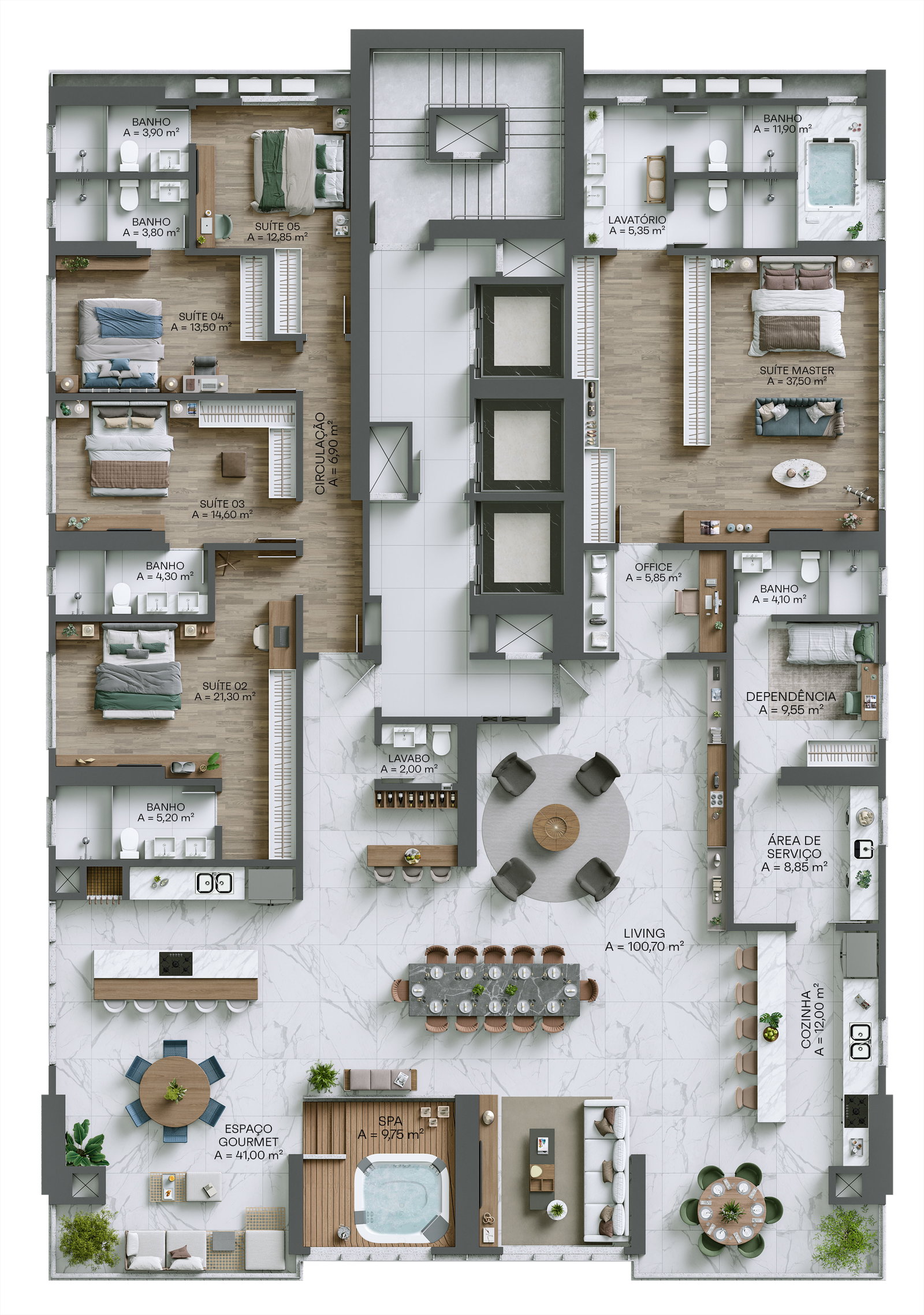 Planta 1 de Residencial Villa Maiorca