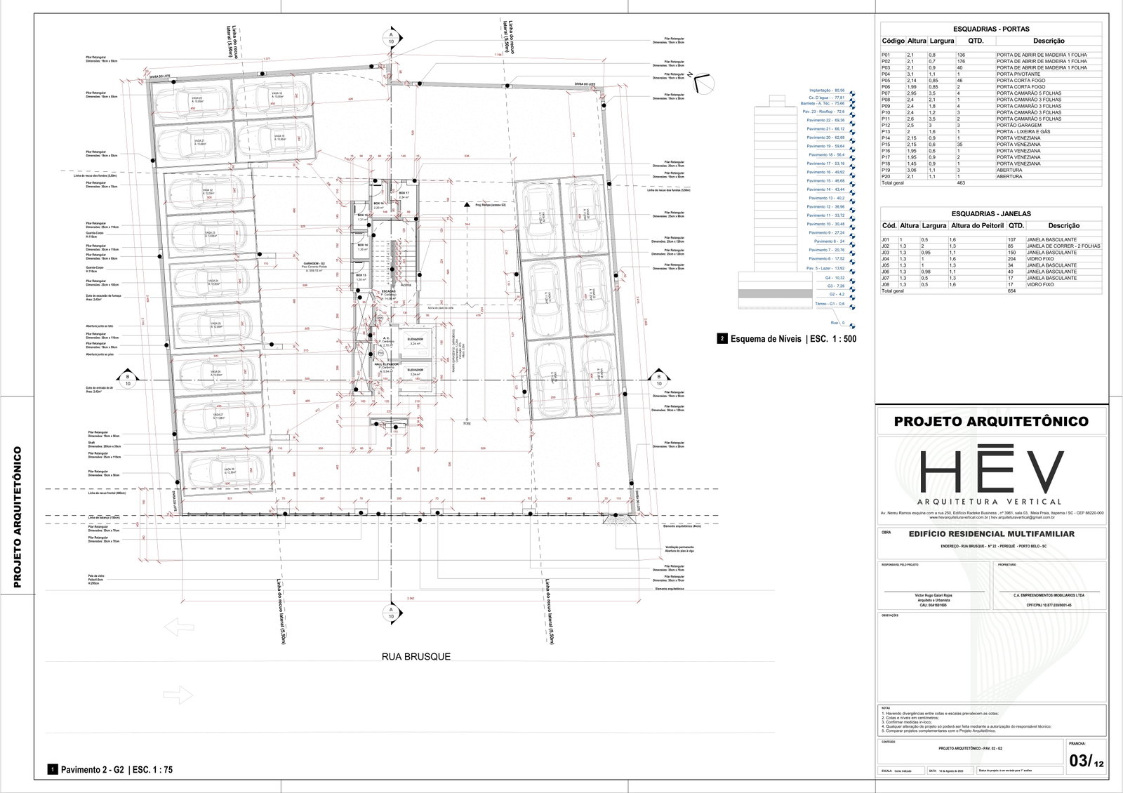 Planta Garagem · Pavimento 2 do Ilhas Maldivas