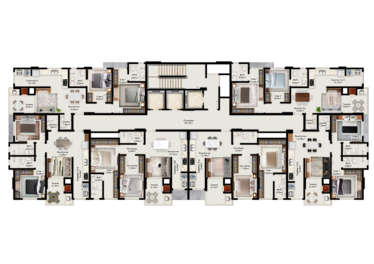 Planta 1 de Jaspe Residence