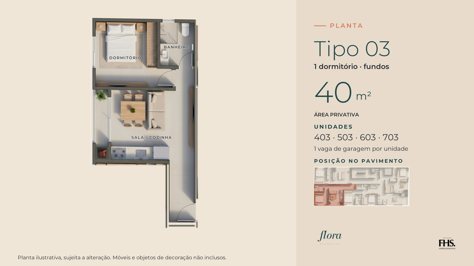 Planta 3 de Flora Residence