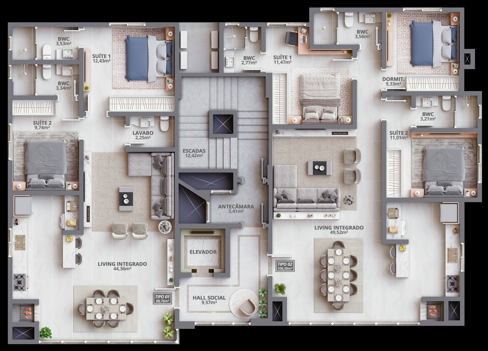 Planta 6 de Grand Trianon Residence