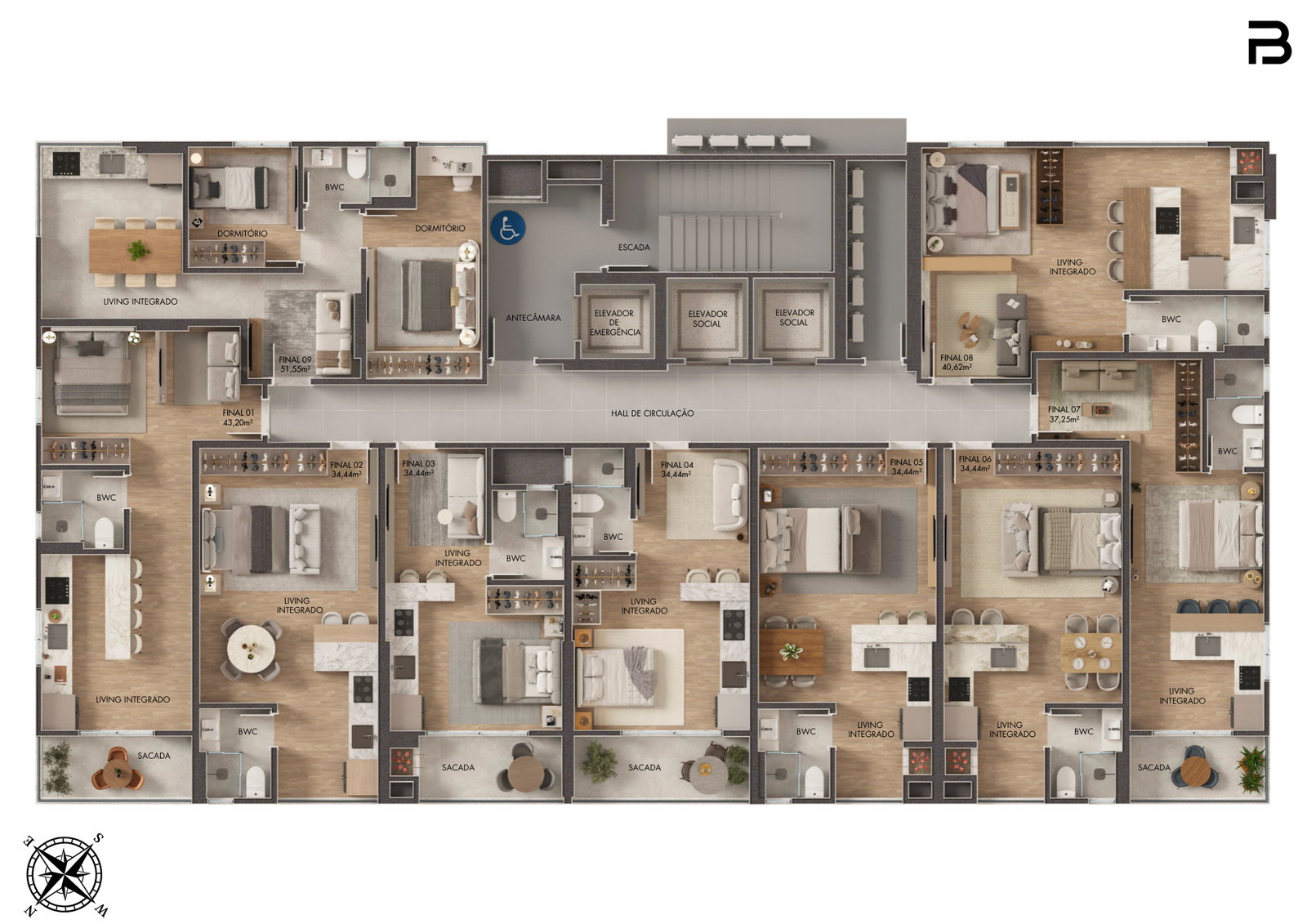 Planta 20 de Breeze Towers