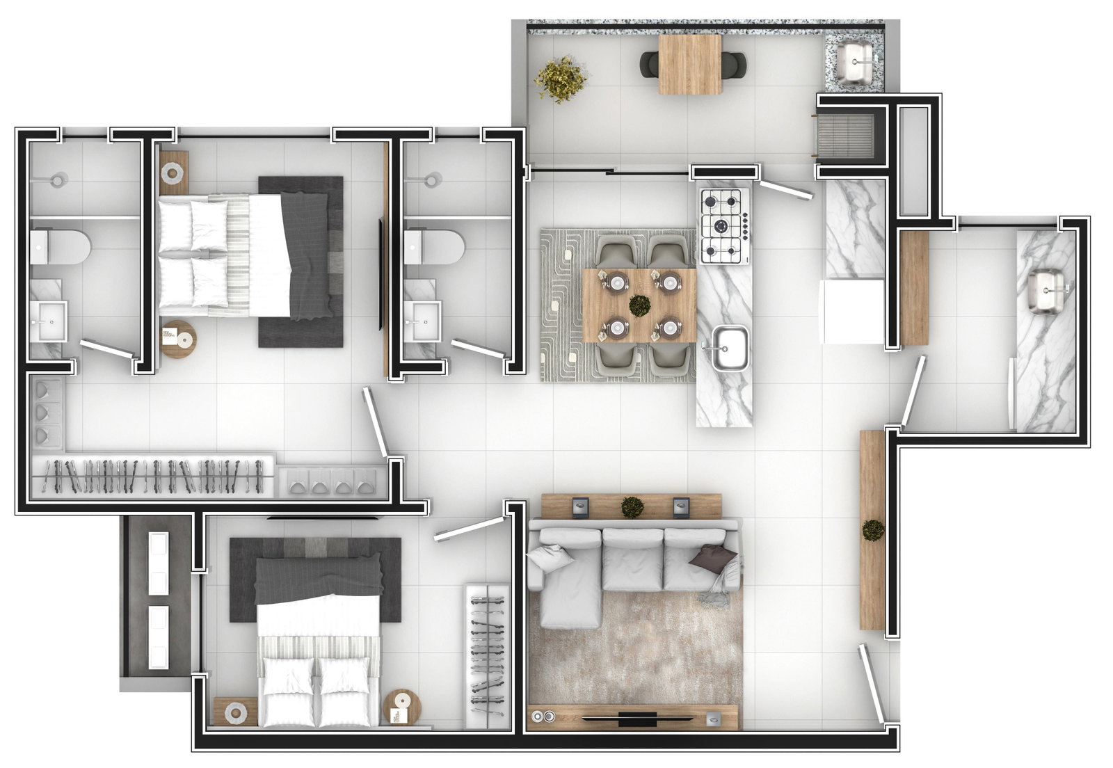 Planta 2 de Residencial Lago di Lucerna