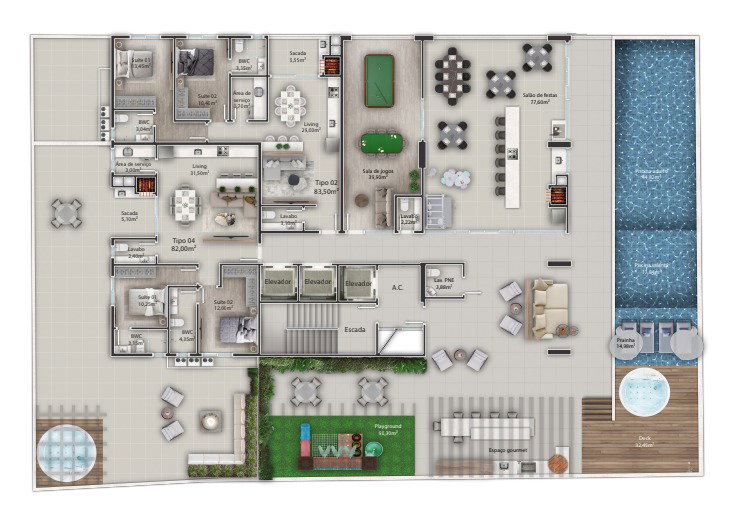 Planta 3 de Ethan Tower