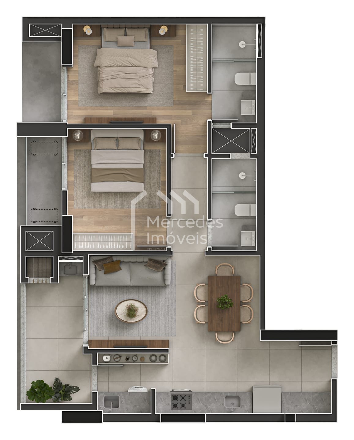 Foto 20 de Lançamento 2 dorms à venda · Vila Operária, Itajaí · Tramonti Residenza · 77 m²