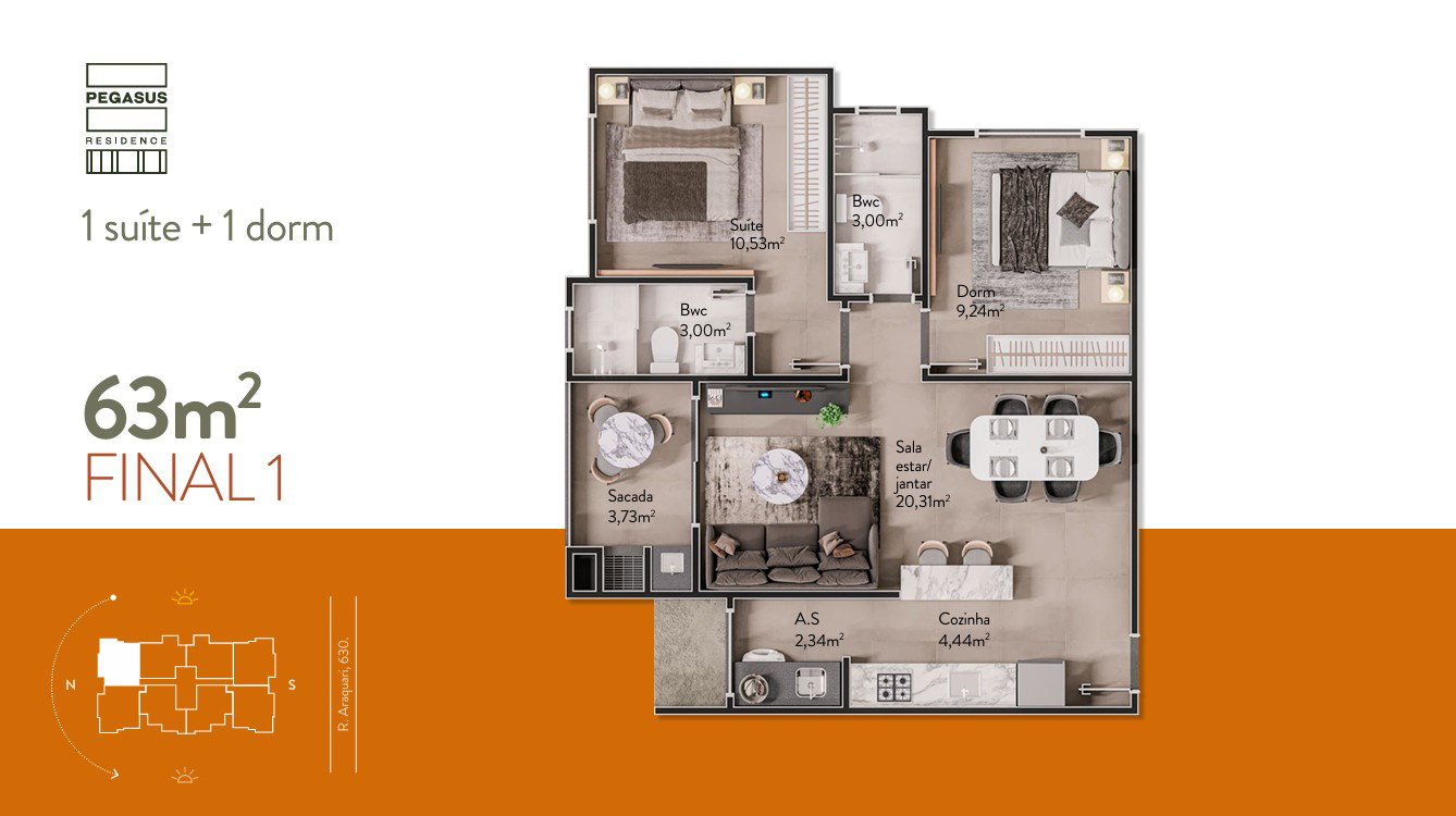 Planta 3 de Pegasus  Residence