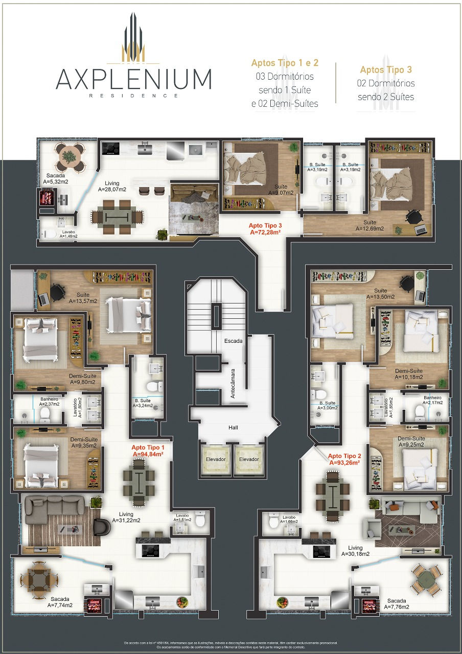 Planta 2 de Axplenium Residence
