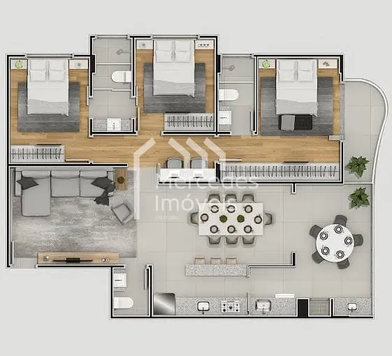 Foto 9 de Apartamento frente mar com 1 suíte + 2 demisuítes à venda, 110 m² - Centro - Navegantes/SC