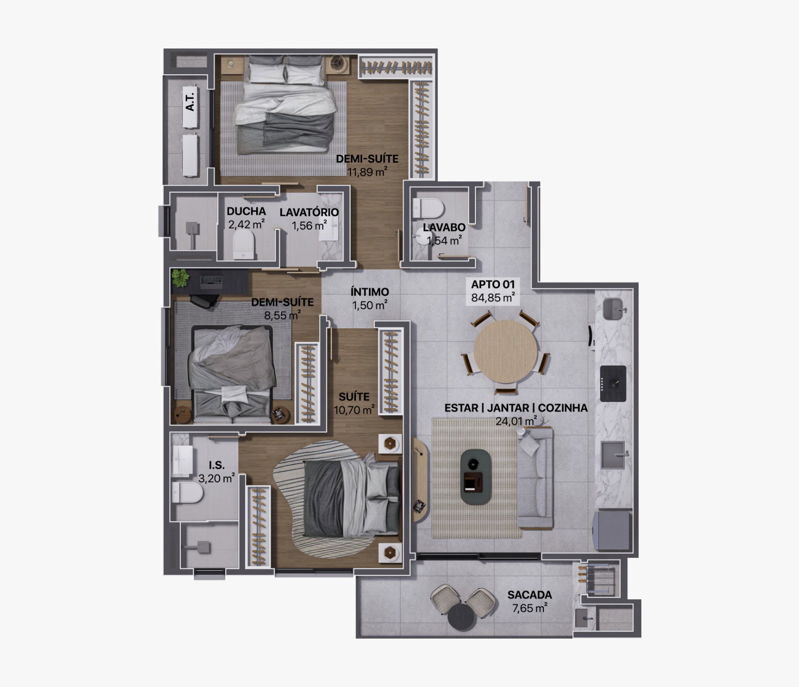Planta 1 de Residencial Lago di Como
