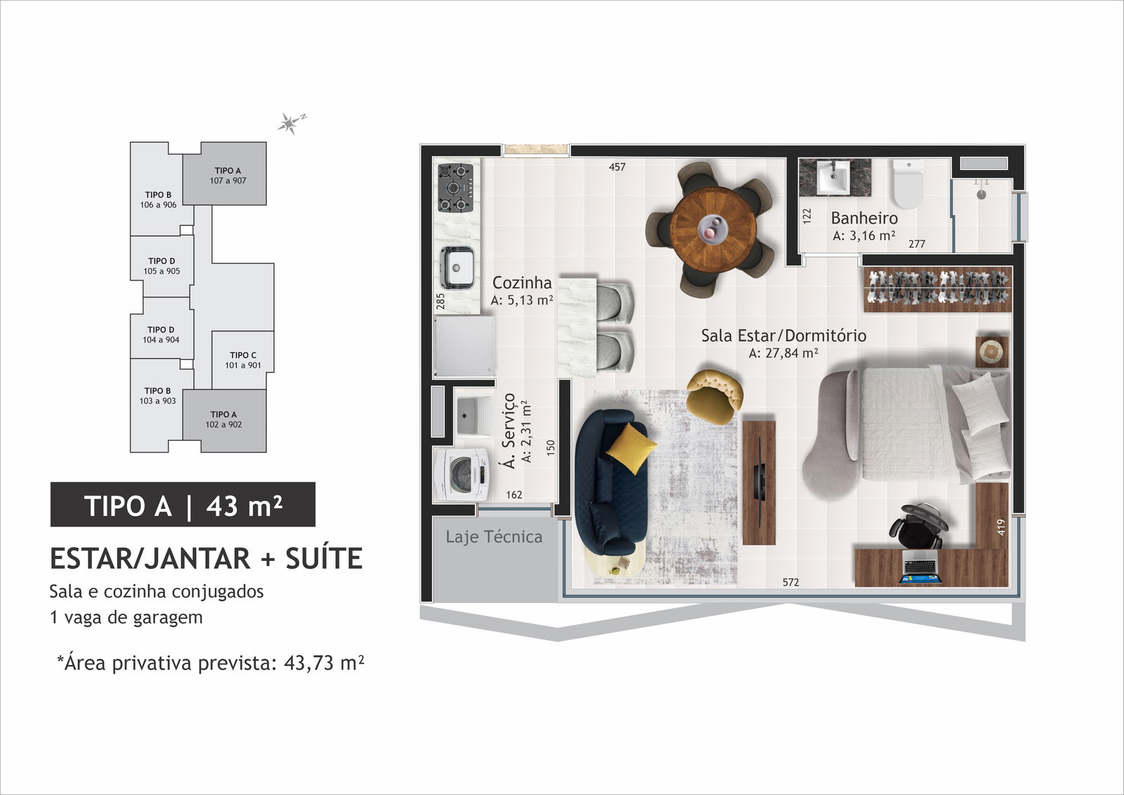 Planta 10 de Edifício Sunrise Studios