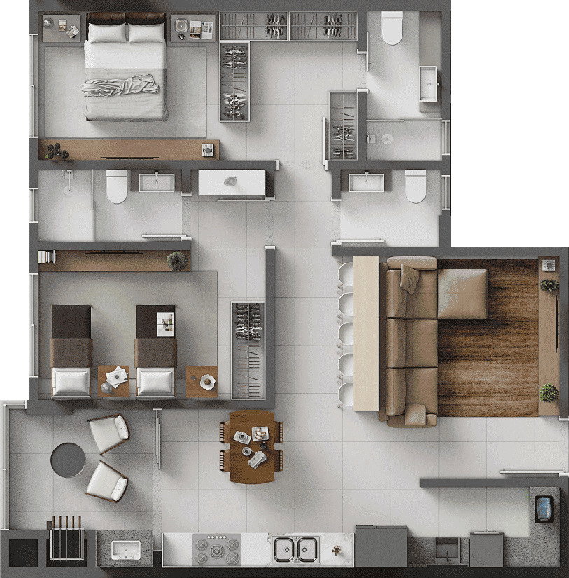 Planta 6 de Porto Bello - Torre A