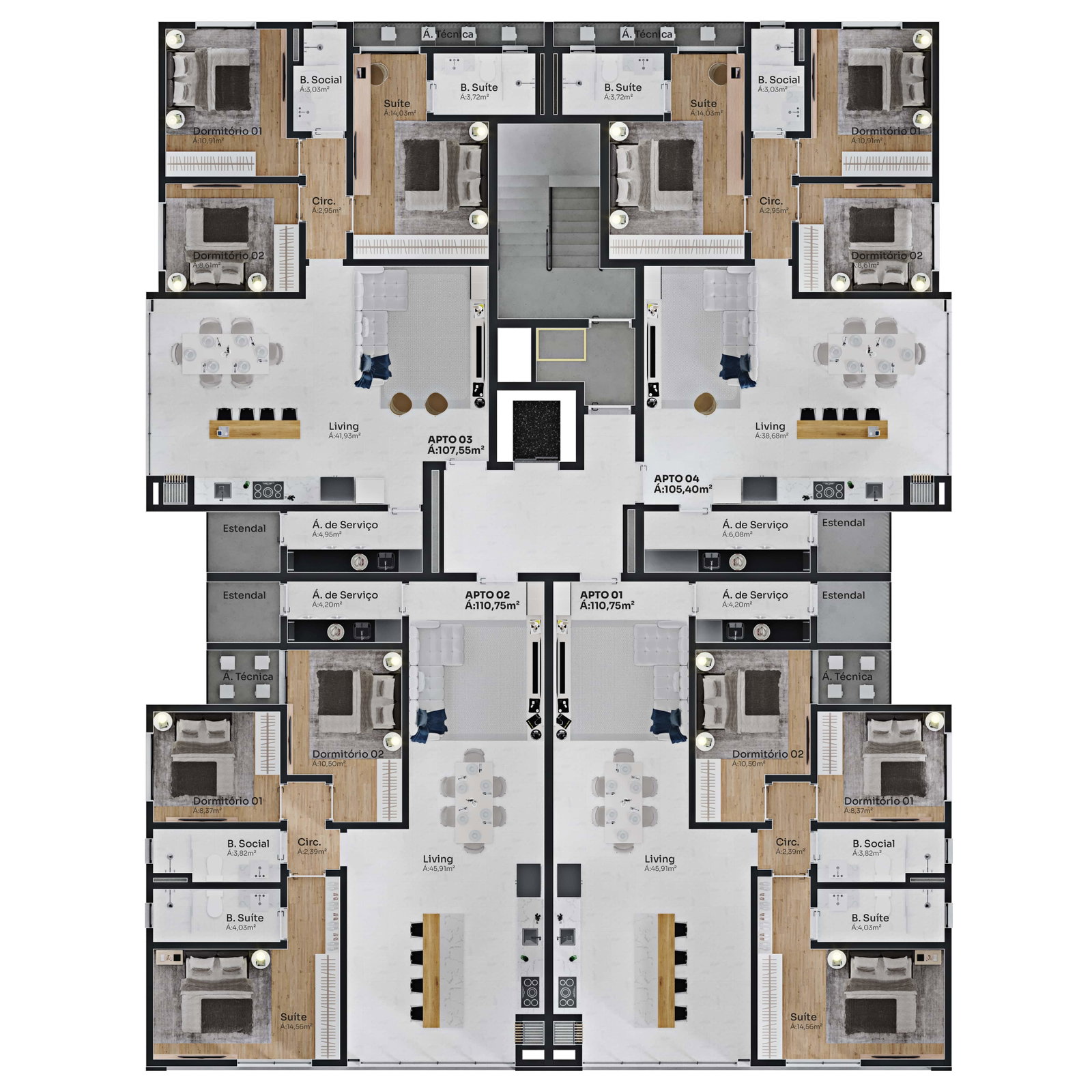Planta 3 de Edifício Florença