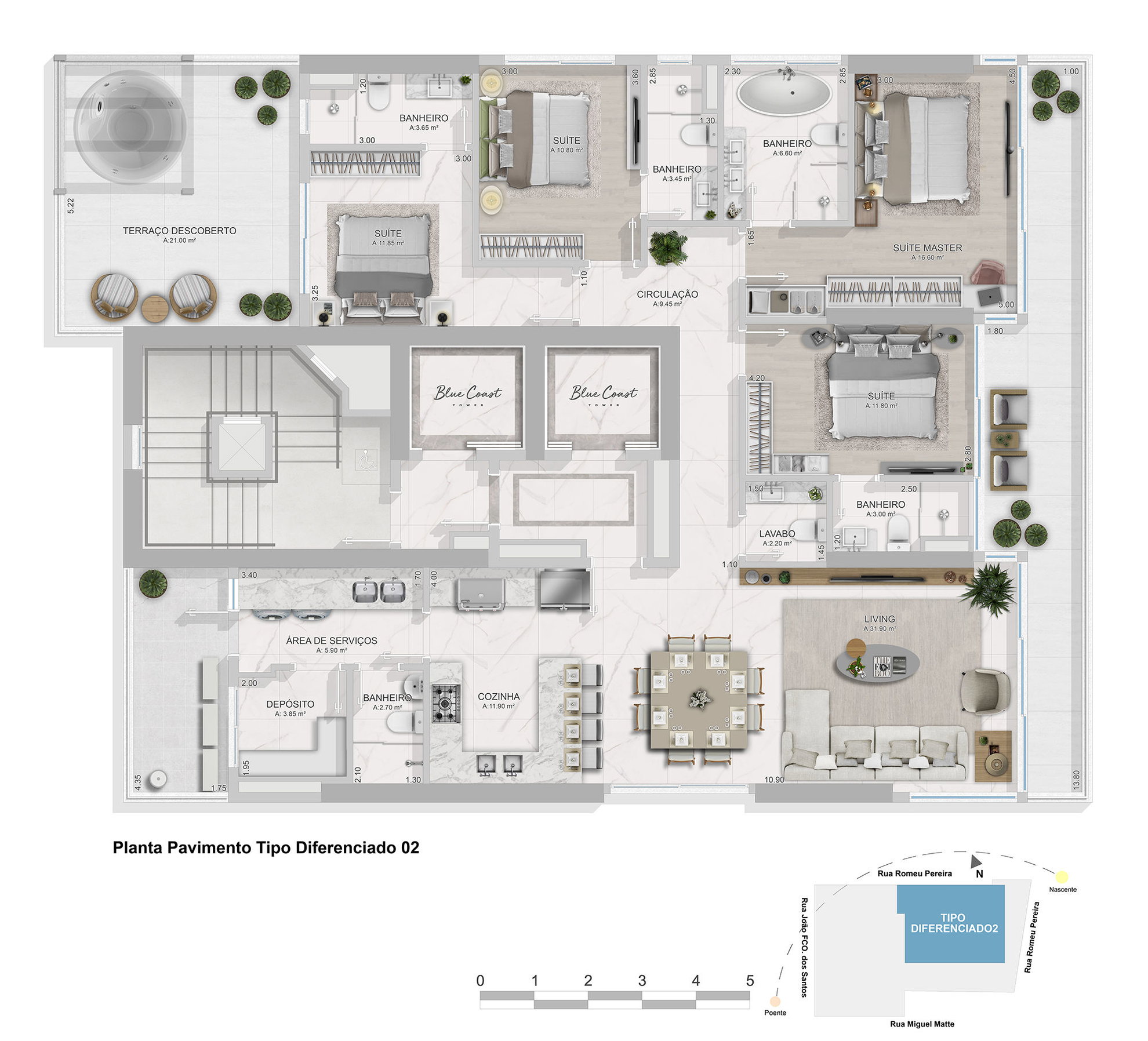 Planta 2 de Blue Coast Tower