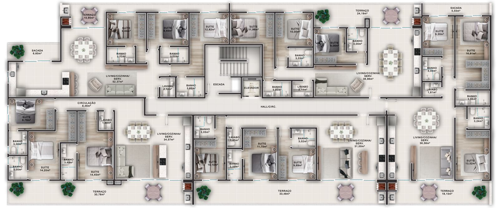 Planta 1 de Palm Beach Home Club