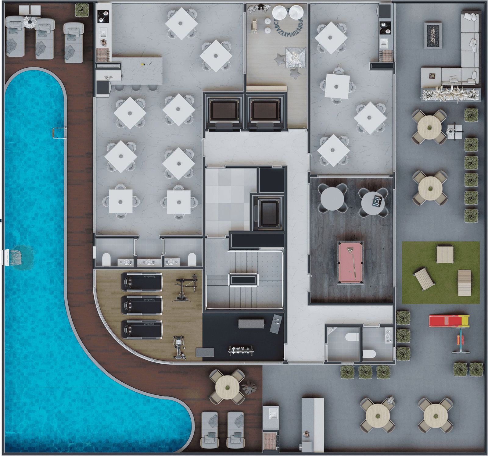 Planta Lazer do Córdoba Residence