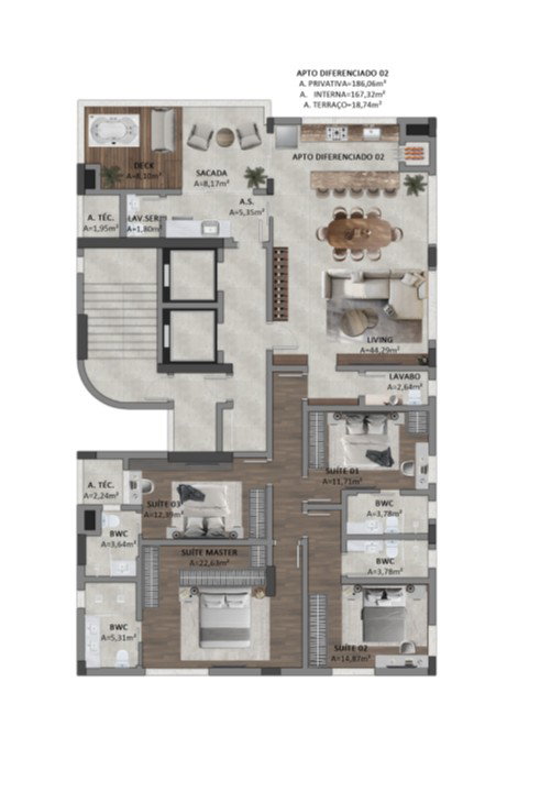 Planta 4 de Vila do Mar Residence