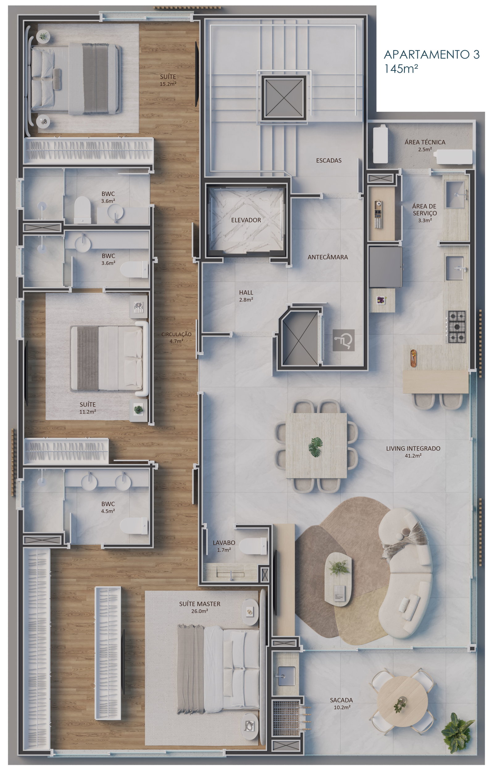 Planta 3 de Oyster Praia Brava