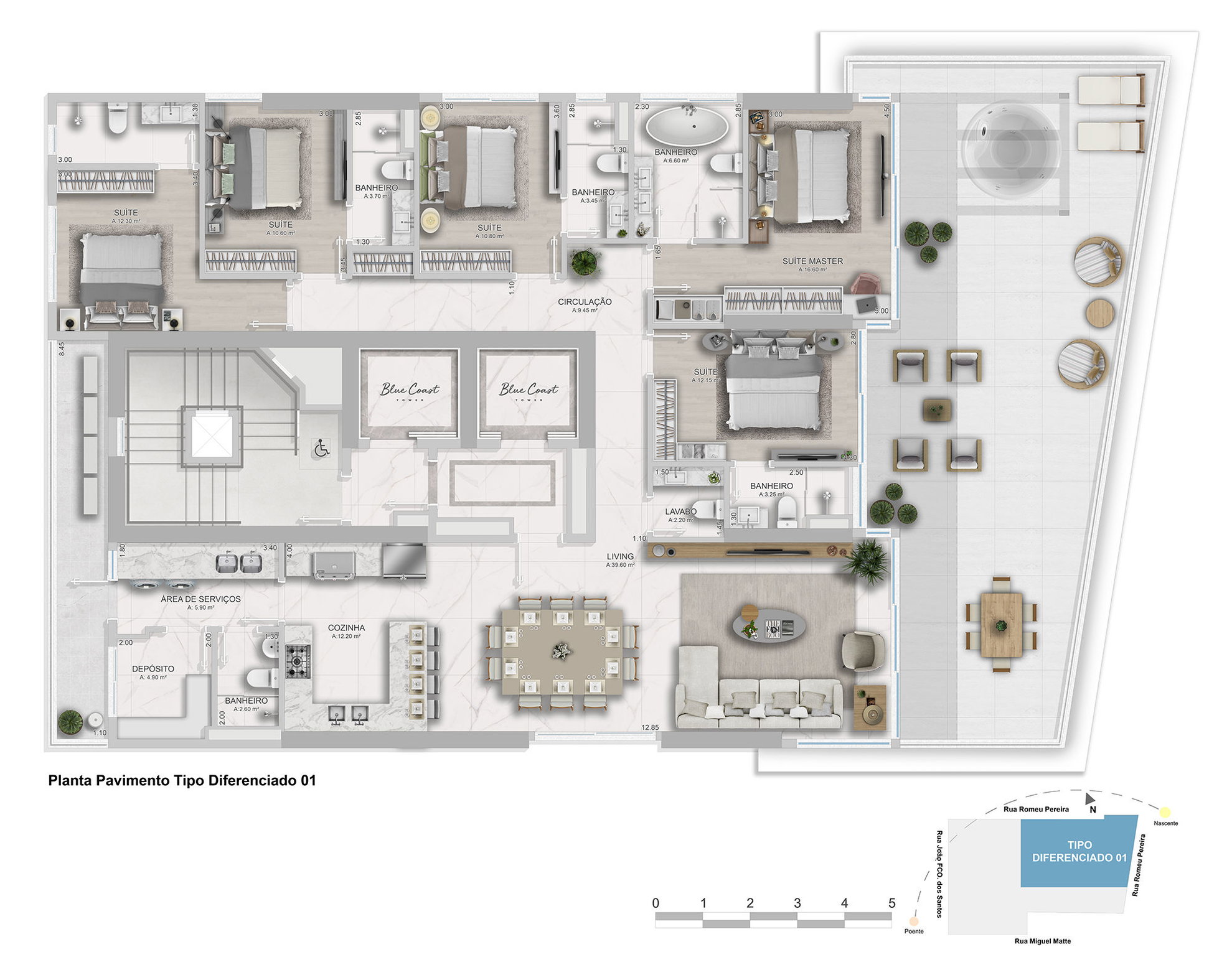 Planta 1 de Blue Coast Tower