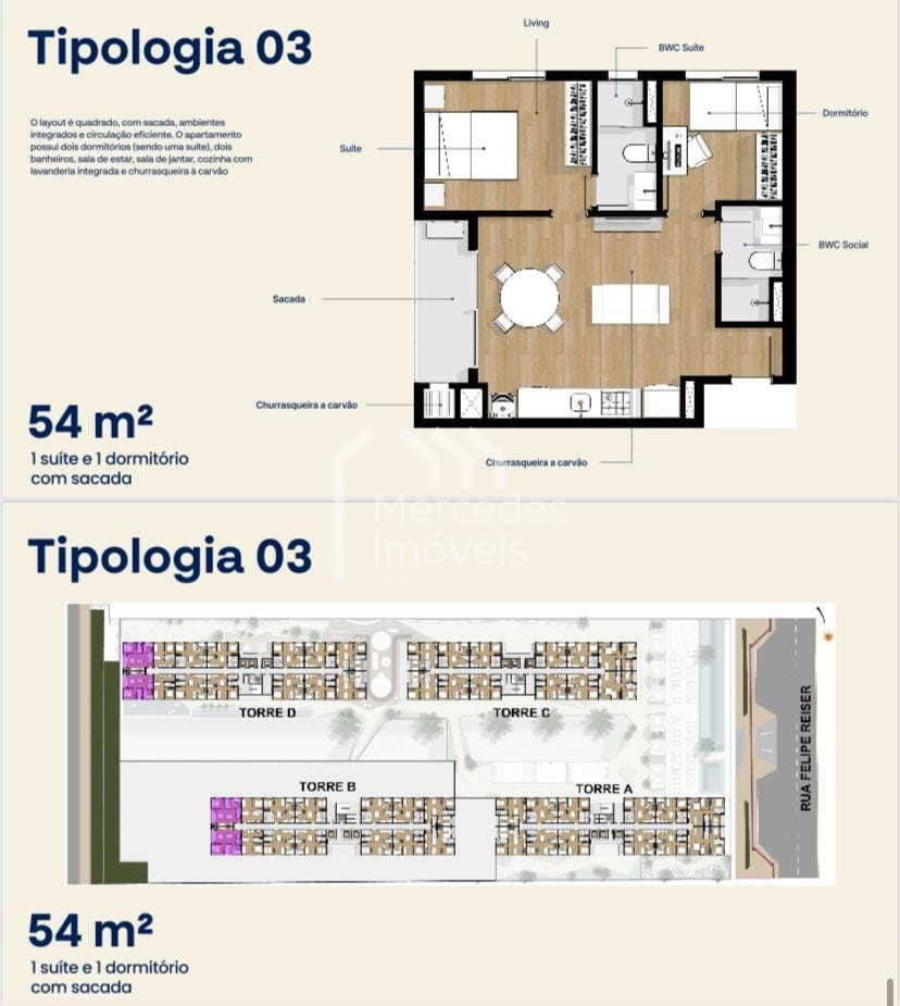 Foto 5 de Apartamento 1 suíte + 1 dorm à venda · São João, Itajaí · Portovelas por Lotisa