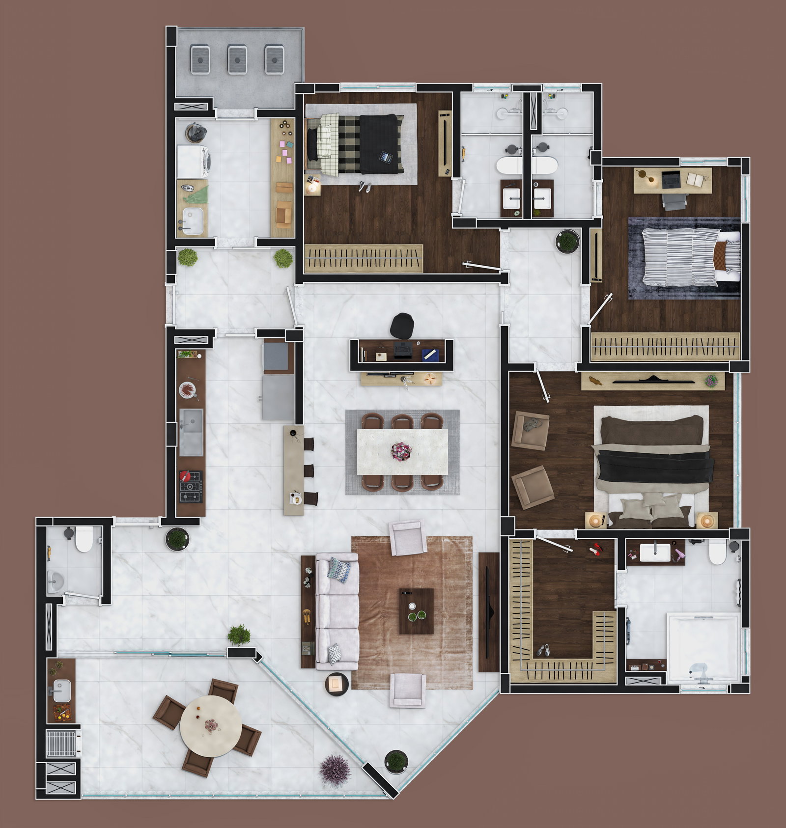 Planta 2 de Residencial Abu Dhabi