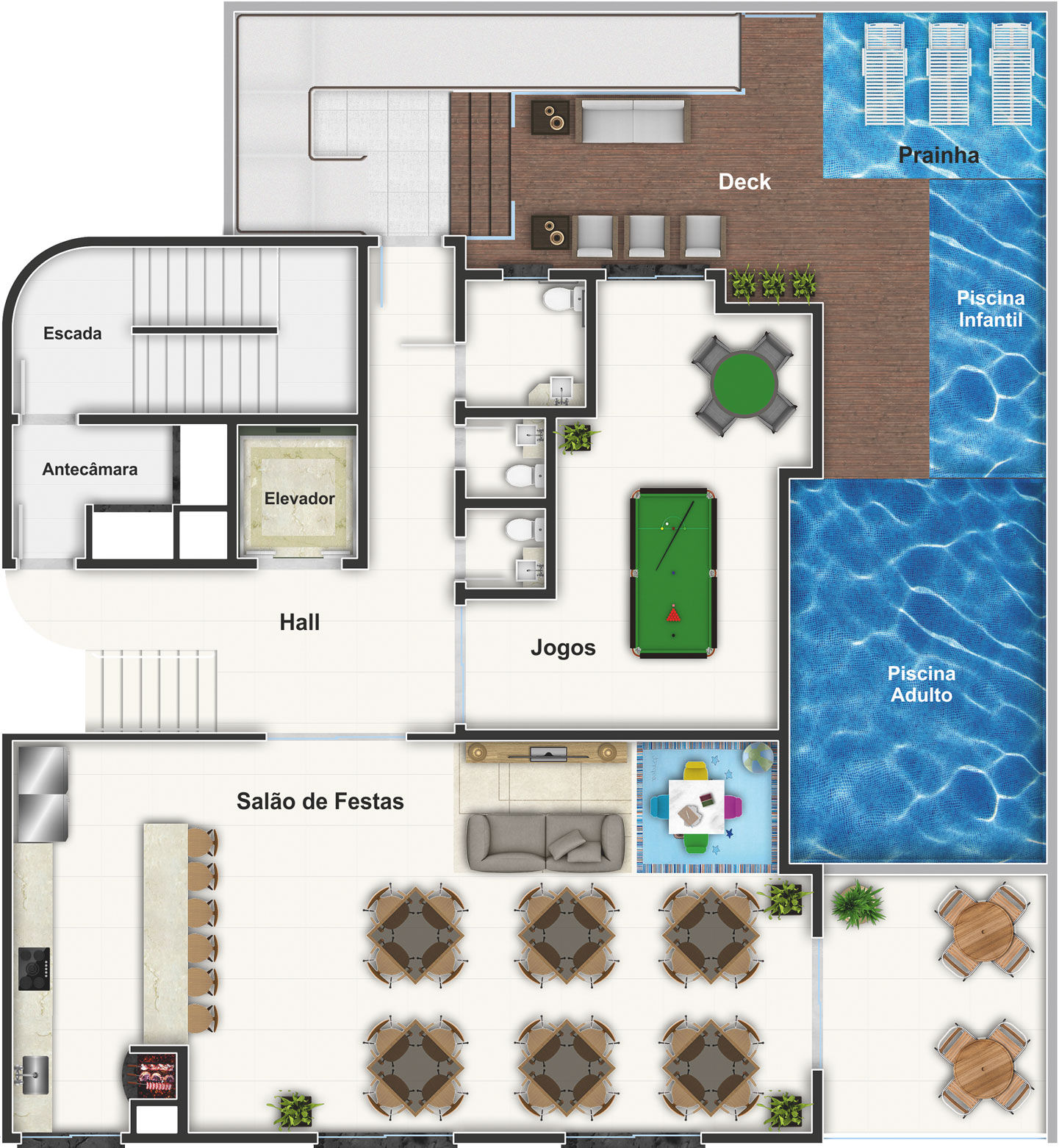 Planta Lazer do Harmony Residence