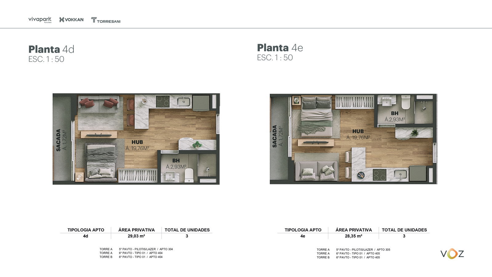 Planta 4d e 4e do Edifício Voz