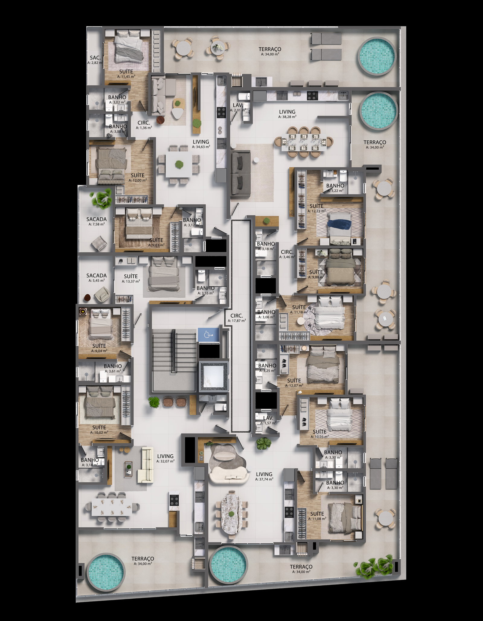 Planta 1 de Kuara Residence