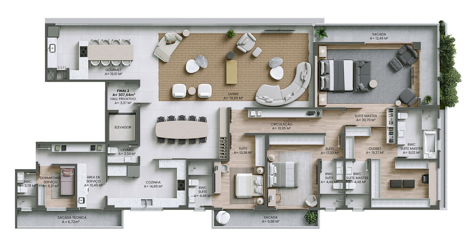 Planta 8 de Brava Concetto